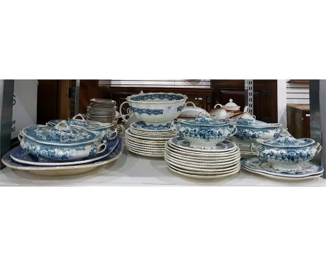 K & CB Late Mayers Losolware 'Colwyn' part dinner service including dinner plates, lidded tureens, fruit bowl, etc and two bl