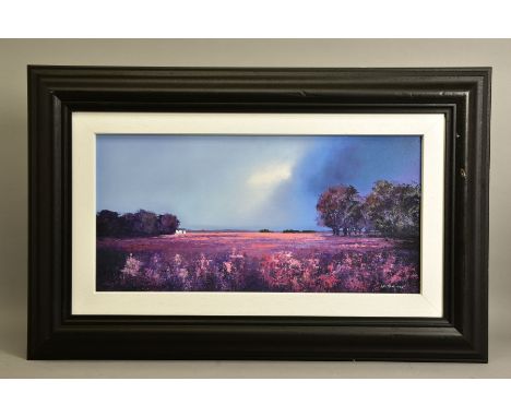 BARRY HILTON (BRITISH 1941) 'SHADES OF DUSK', a limited edition print 40/195 of a landscape, signed bottom right, no certific
