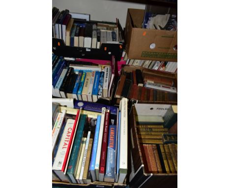 EIGHT BOXES OF BOOKS, etc, subjects include Biographies/Autobiograhies - William Hague, Peggy Lee, Andrew Previn, Samuel Pepy