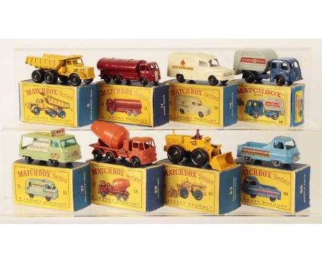 Matchbox Regular Wheels Group of Early to Mid 1960's Issue Commercial Vehicles. (1) 6d Euclid Dump Truck; (2) 11b ERF Esso Ta