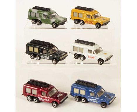 Matchbox Superfast 6 x 57d Range Rover Carmichael Rescue Vehicle MADE IN BULGARIA MODELS - all are black plastic roof ladder,