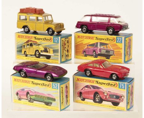Matchbox Superfast Group of Harder to Find Early 1970's Issue Models all in "New" Type G Boxes - (1) 12a Land Rover Safari - 