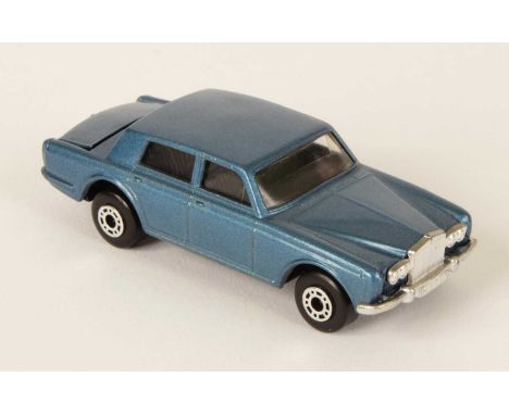 Matchbox Superfast 24a Rolls Royce Silver Shadow MADE IN BULGARIA MODEL - metallic dark blue body with hich arches, clear win