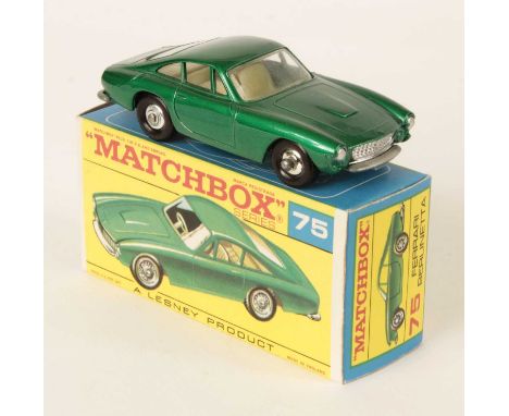 Matchbox Regular Wheels 75b Ferrari Berlinetta - Stannard Code 5 - metalic emerald green body with silver trim &amp; WITH HEA