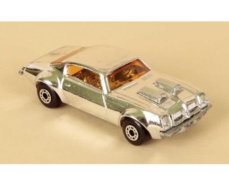 Matchbox Superfast 4c Pontiac Firebird FACTORY CHROME PLATED COLOUR TRIAL - chrome plated body, amber windows, chrome interio