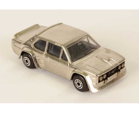 Matchbox Superfast 74e Fiat Abarth MADE IN BULGARIA MODEL - chrome plated body, clear windows, black interior, black plastic 