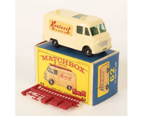 Matchbox Regular Wheels 62b Commer TV Service Van "Rentaset" - Stannard Code 4 - cream body with silver trim &amp; Type A tal