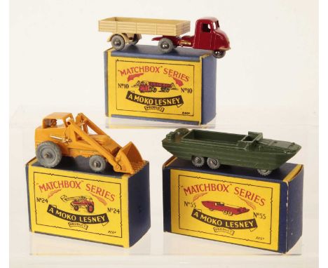 Matchbox Regular Wheels Group of 1950's Issue Models - (1) 10b Scammell Scarab Mechanical Horse &amp; Trailer - Stannard Code