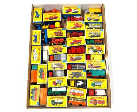 Matchbox Regular Wheels Group of Mid to Late 1960's Issue Commercial Vehicles - including 39c &amp; 40c Ford Tractor &amp; Fa