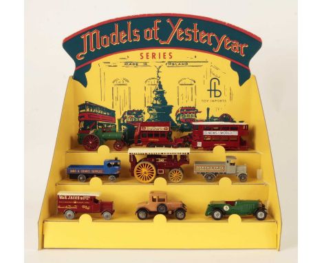 Matchbox Models of Yesteryear MICA Re-issue Shop Counter Display Stand Complete with Models Y1 Alchin Traction Engine - Y9 Fo
