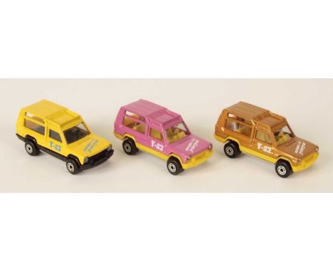Matchbox Superfast 3 x 37e Matra Rancho MADE IN BULGARIA MODELS - all are clear windows, "Matchbox 1-75 Yesteryear Y-82" tamp