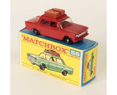 Matchbox Regular Wheels 56b Fiat 1500 - Stannard Code 4 - RED BODY with silver trim to grille &amp; headlamps only (front bum