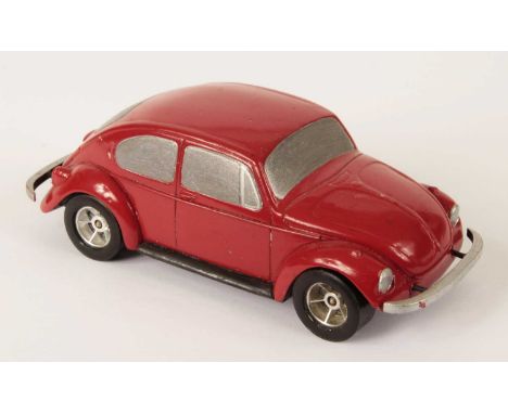 Corgi Toys UN-RELEASED VOLKSWAGEN BEETLE MODEL MAKERS RESIN PRE-PRODUCTION PROTOTYPE MODEL (length = 118mm) - red body, silve