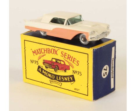 Matchbox Regular Wheels 75a Ford Thunderbird - Stannard Code 2 - off white body with rear silver trim &amp; individual red ta