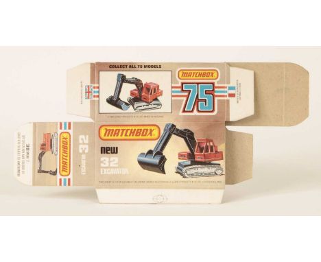 Matchbox Superfast Bowater's Printers Proof Empty "New" Type L Box For 32d Atlas Excavator - 1980 Copyright proof box without