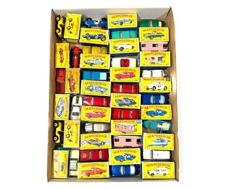 Matchbox Regular Wheels Group of Mid to Late 1960's Issue Cars &amp; Trailers (some duplication) - including 3c Mercedes Ambu