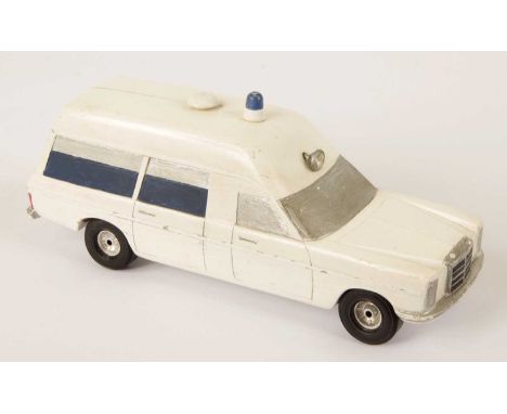 Corgi Toys 406 Mercedes Bonna Ambulance MODEL MAKERS WOODEN PRE-PRODUCTION PROTOTYPE MODEL (length = 150mm) - white body with