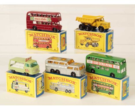 Matchbox Regular Wheels Group of Mid - Late 1960's Issue Commercial &amp; Public Service Vehicles - (1) 5d London Routemaster