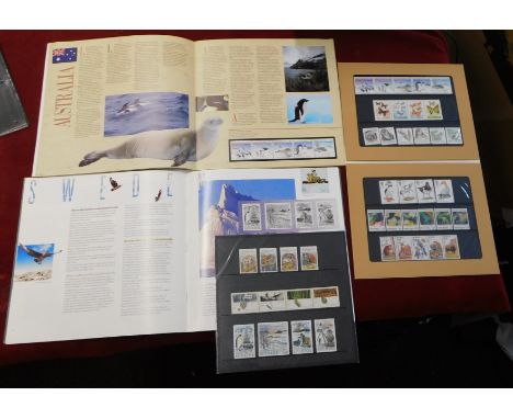 Worldwide 1989-90 2x Our World illustrated philatelic folders with flora and fauna issues for the years