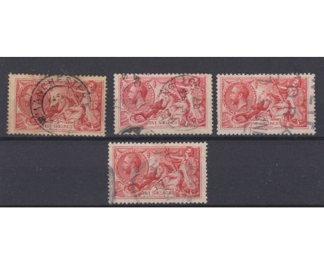 Great Britain 1918 5/- Bradbury/Wilkinson fine used (4)