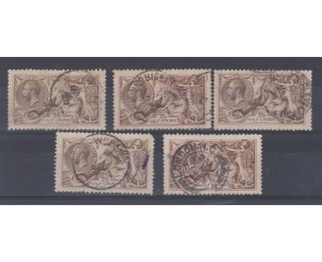 Great Britain 1918 2s6d Bradbury/Wilkinson issues very fine used cds examples (5)