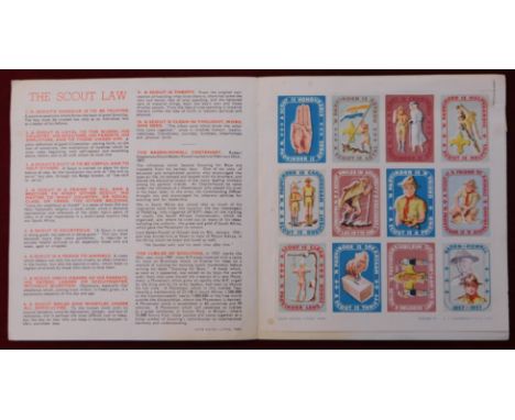 Scouting 1957 Baden-Powell Centenary - a folder of 12 poster stamps issued by the Boy Scouts Association of South Africa. Qui