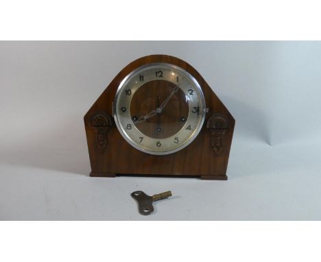 A Westminster Chime Mantle Clock, 27cm Wide 