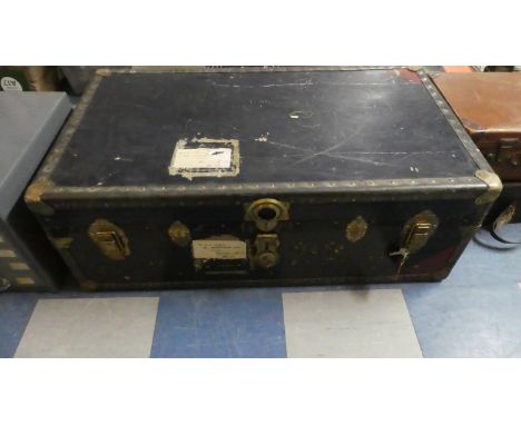 A Vintage Travelling Trunk, 92cm Wide 
