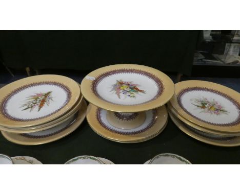 A Continental 19th Century Hand Painted Fruit Set Inscribed R Primavesi &amp; Sons  , Cardiff 
