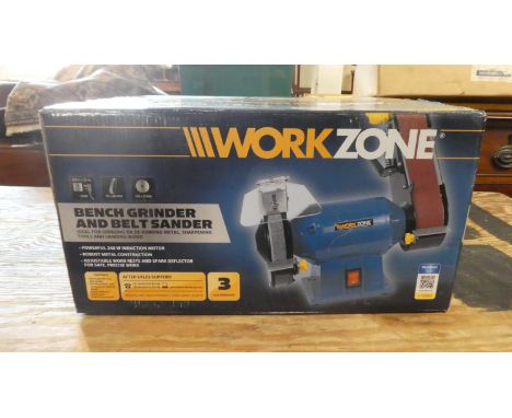 An Unused Work Zone Bench Grinder and Belt Sander (2017) 
