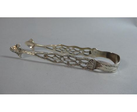 An 18th Century Silver Sugar Bow With Pierced Decoration by Charles Hougham, London Hallmark