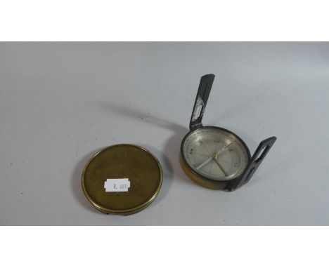 A 19th Century Circular Brass Surveying Compass by Casatelli, Manchester 
