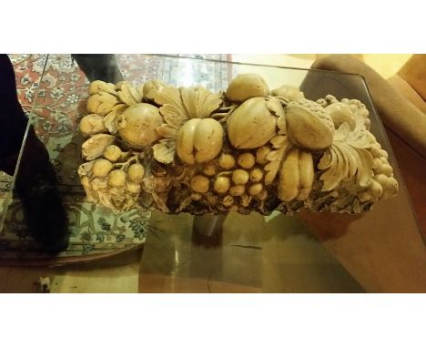Ceramic/resin sculptural form of fruit, used in Calcot Manor, 12 cm high, 34 cm long, 15 cm deep approx
