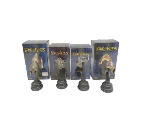 Lord of the Rings. Sideshow Collectibles 1:4 scale boxed figurines on stands to include Crown of King Elessar, Crown of the K