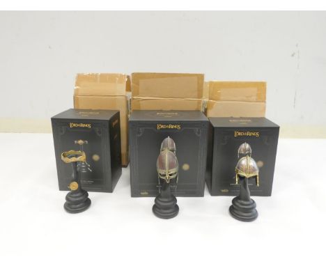 Lord of the Rings. Weta Collectibles limited edition 1:4 scale boxed figurines on stands to include Rohirrim Soldier's Helm 0