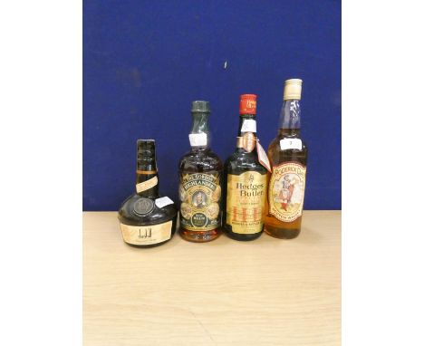 Three bottles of blended Scotch Whisky, Some bottled 1980s, to include Dunhill old master, Roderick Dhu, The Gordon Highlande