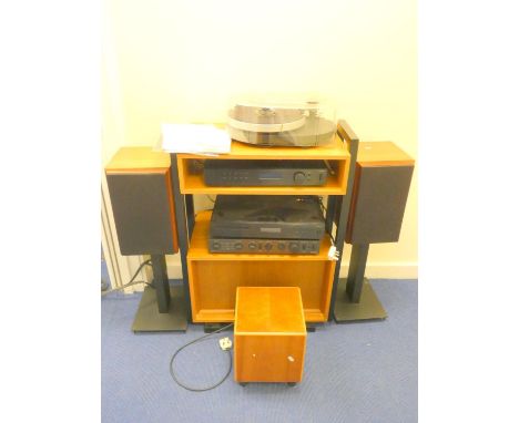 Hi-fi setup to include a Pro-Ject RPM 4 two speed turntable, Audiolab 8200T tuner,&nbsp;Audiolab 8000A amplifier,&nbsp;Audiol