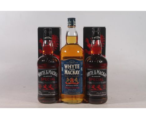 Three bottles of WHYTE &amp; MACKAY blended Scotch whisky to include two boxed 40% abv. 70cl, and 1.14litres 40% abv. (3)