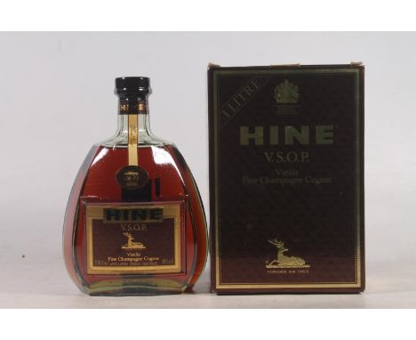 HINE VSOP fine Champgane cognac, 40% abv. 1litre, boxed.