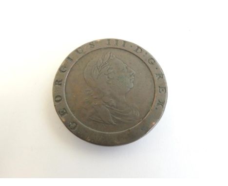 George III 1797 Cartwheel twopence 40mm.