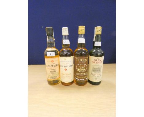 Three bottles of single malt Scotch whisky, Bottled 1980s, to include Glen Deveron 1988 5 years old, Glen Dalvaig 8 years old