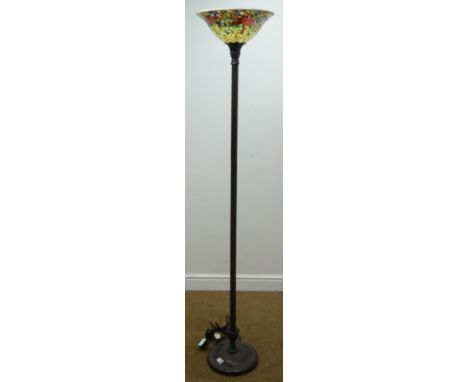 Art Nouveau style standard lamp, H175cm (This item is PAT tested - 5 day warranty from date of sale) Condition Report Click h