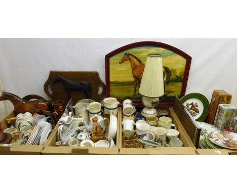 Quantity of Hunting scene ceramics including Myotts 'Country Life' part coffee set, graduating jugs, collectors plates etc an