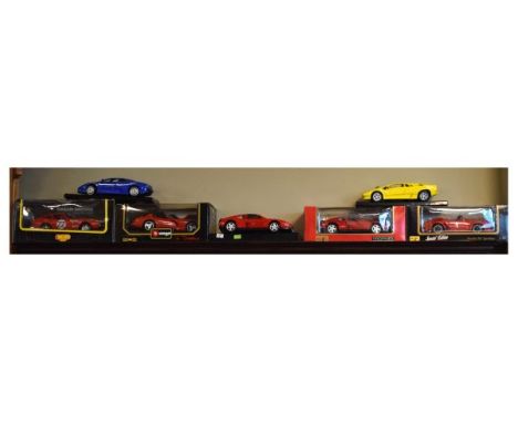 Die-cast - Seven 1:18 scale cars by Burago, Maisto etc, some boxed  