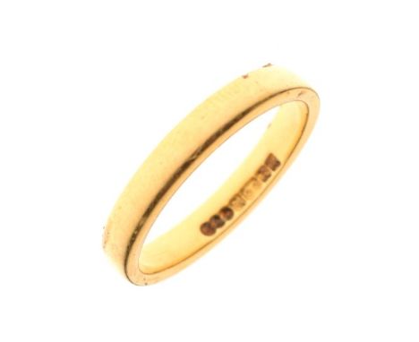 22ct gold wedding band ring, size O½, 4.7g approx  