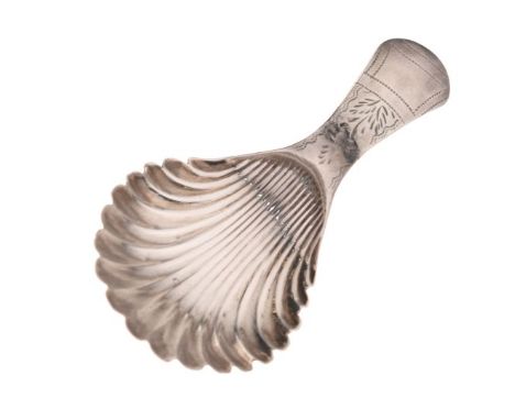 George IV silver caddy spoon, Birmingham 1825, 0.2toz  