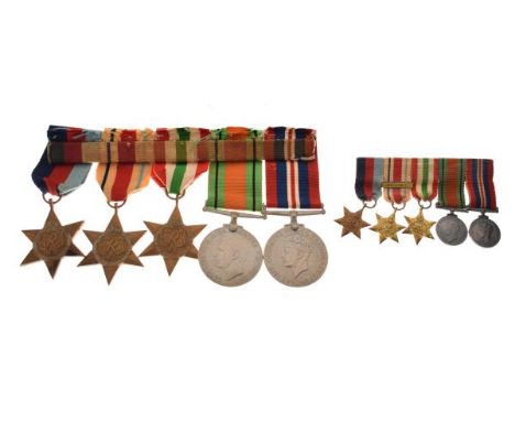 Medals - Second World War group of five comprising: 1939-1945 Medal, Defence Medal, Africa Star, Italy Star, and 1939-1945 St