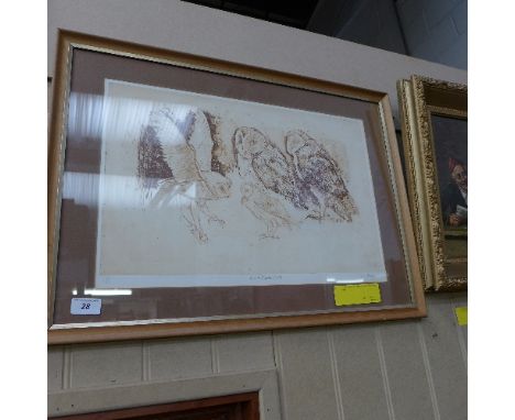 Ian Hay, ''About Barn Owls'' a limited edition print. 11/25