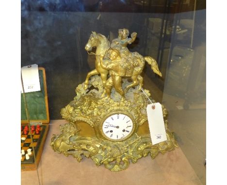 A C19th ormolu mantle clock (dial A/F)