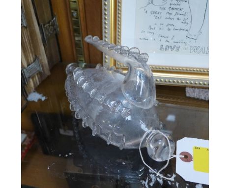An early C20th moulded glass barometer 
